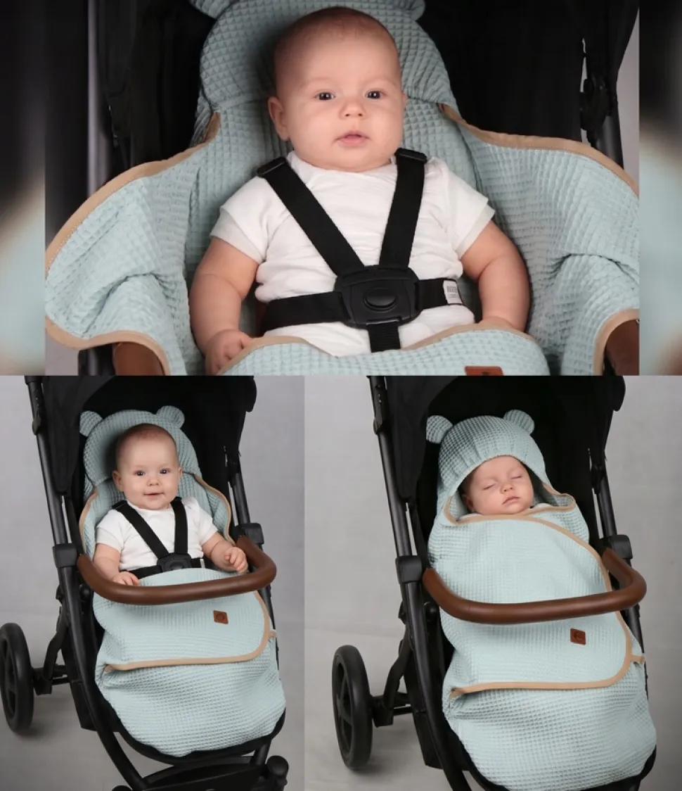 Otulacz do fotelika wózka nosidełka zapinany oddychający 3D AIR 3w1 Babymam