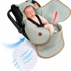 Otulacz do fotelika wózka nosidełka zapinany oddychający 3D AIR 3w1 Babymam