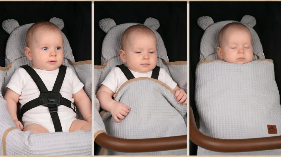 Otulacz do fotelika wózka nosidełka zapinany oddychający 3D AIR 3w1 Babymam