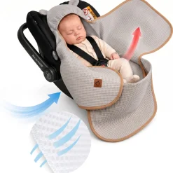 Otulacz do fotelika wózka nosidełka zapinany oddychający 3D AIR 3w1 Babymam