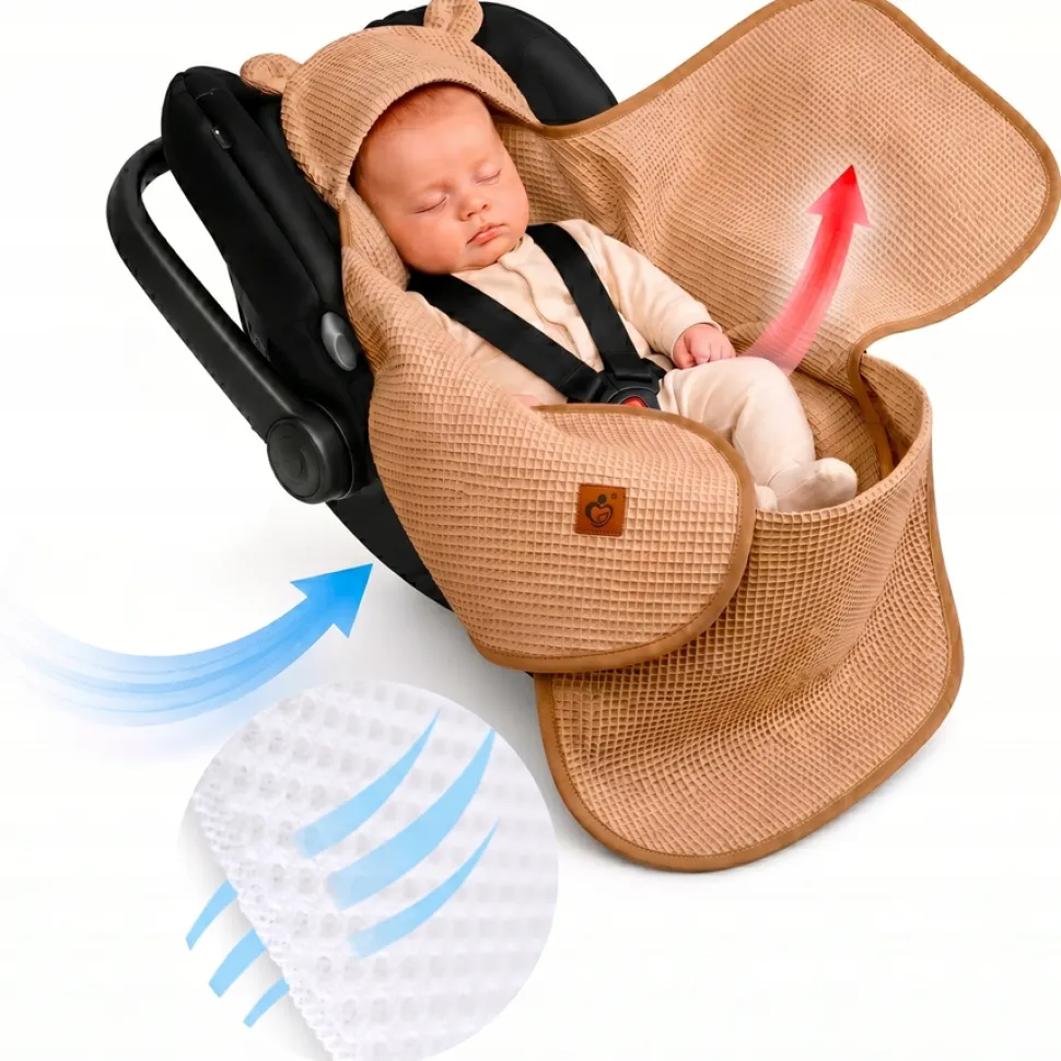 Otulacz do fotelika wózka nosidełka zapinany oddychający 3D AIR 3w1 Babymam