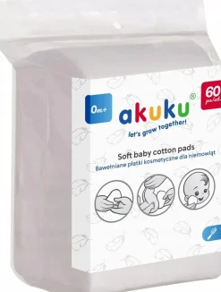 Płatki kosmetyczne dla niemowląt Akuku 0m+ 6 x 60szt