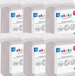 Płatki kosmetyczne dla niemowląt Akuku 0m+ 6 x 60szt