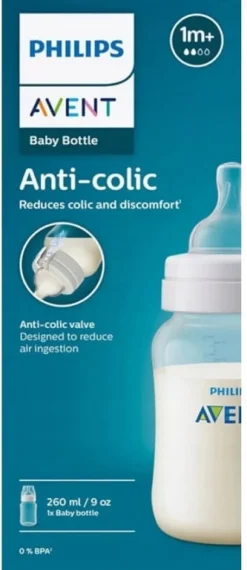 Philips Avent butelka antykolkowa 260ml anti-colic smoczek 1m+
