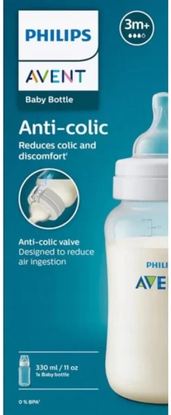 Philips Avent butelka antykolkowa 330ml anti-colic smoczek 3m+
