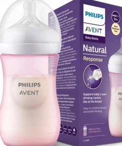 Philips Avent butelka antykolkowa natural 3 response 260ml różowa SCY903/11