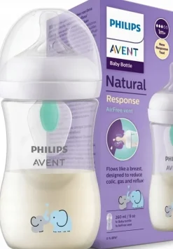 Philips Avent butelka natural response airfree 260ml SCY673/81 słoń