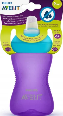 Philips Avent kubek z miękkim ustnikiem 300ml 9m+ fioletowy