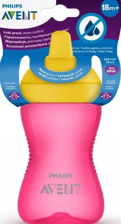 Philips avent kubek z twardym ustnikiem 300ml 18m+ różowy