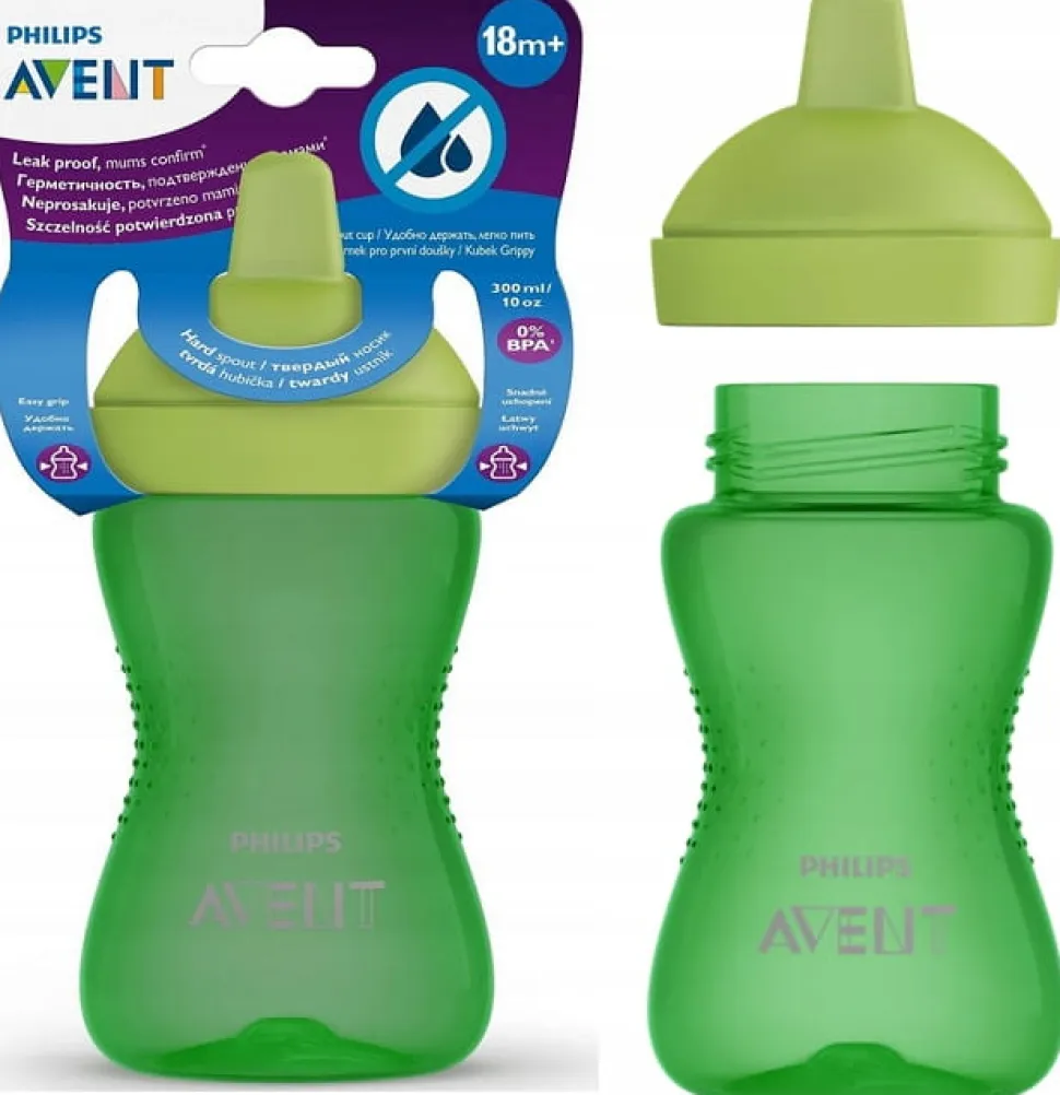 Philips avent kubek z twardym ustnikiem 300ml 18m+ zielony