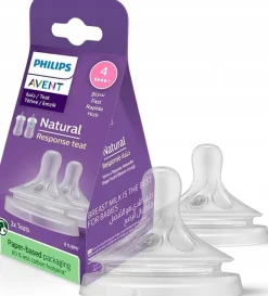 Philips Avent natural response smoczek do butelki 2szt 3m+ SCY964/02