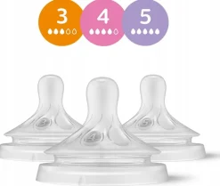 Philips avent natural zestaw smoczków do butelki smoczki response 1m+ 3m+ 6m+