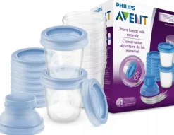 Philips Avent pojemniki na pokarm mleko 180ml 10szt + adaptery
