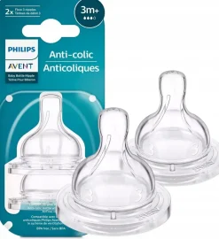 Philips Avent smoczek antykolkowy do butelki anti-colic 3m+ 2szt