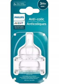 Philips Avent smoczek antykolkowy do butelki anti-colic 3m+ 2szt