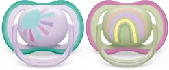 Philips Avent smoczek ultra air 0-6m oddychający + etui