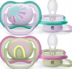 Philips Avent smoczek ultra air 0-6m oddychający + etui