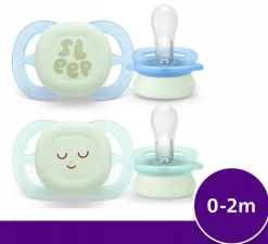 Philips Avent smoczek ultra start day dla noworodka 0-2m + etui 2szt