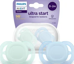 Philips Avent smoczek ultra start day dla noworodka 0-2m + etui 2szt