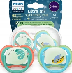 Philips Avent smoczek uspokajający ultra air 6-18m 2szt + Etui