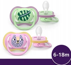 Philips Avent smoczek uspokajający ultra air 6-18m 2szt + Etui