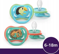Philips Avent smoczek uspokajający ultra air 6-18m 2szt + Etui
