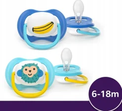 Philips Avent smoczek uspokajający ultra air 6-18m 2szt + Etui