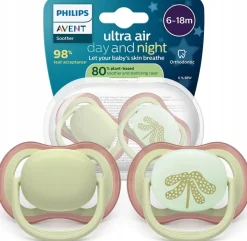 Philips avent smoczek uspokajający ultra air 6-18m nature day 2szt