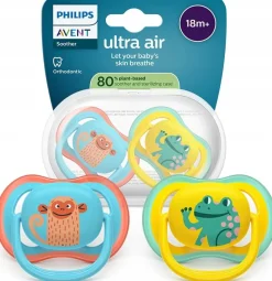 Philips avent smoczek uspokajający ultra air daytime boy 18m+ 2szt