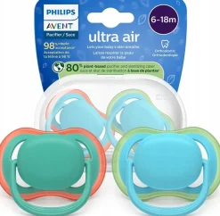 Philips avent smoczek uspokajający ultra air daytime boy 6-18m 2szt