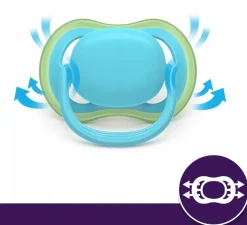 Philips avent smoczek uspokajający ultra air daytime boy 6-18m 2szt