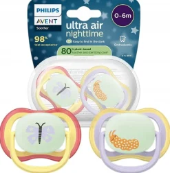 Philips avent smoczek uspokajający ultra air nature 0-6m 2szt