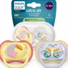 Philips avent smoczek uspokajający ultra air daytime girl 0-6m 2szt
