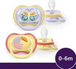 Philips avent smoczek uspokajający ultra air daytime girl 0-6m 2szt