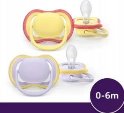 Philips avent smoczek uspokajający ultra air daytime girl 0-6m 2szt