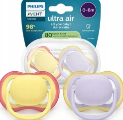 Philips avent smoczek uspokajający ultra air daytime girl 0-6m 2szt