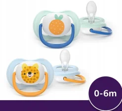 Philips avent smoczek uspokajający ultra air happy boy 0-6m 2szt