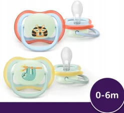Philips avent smoczek uspokajający ultra air nighttime boy 0-6m 2szt