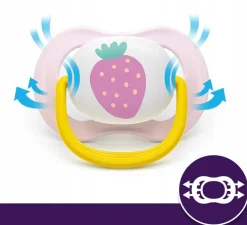 Philips avent smoczek uspokajający ultra air happy girl 0-6m 2szt