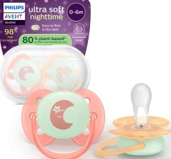 Philips Avent smoczek uspokajający ultra soft 0-6m 2szt Nighttime
