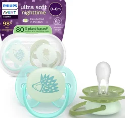 Philips Avent smoczek uspokajający ultra soft 0-6m 2szt Nighttime