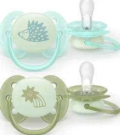 Philips Avent smoczek uspokajający ultra soft 0-6m 2szt Nighttime