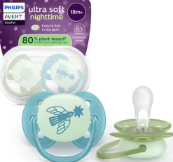 Philips Avent smoczek uspokajający ultra soft 18m+ 2szt Nighttime