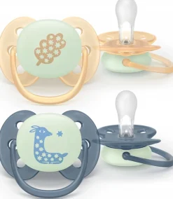 Philips Avent smoczek uspokajający ultra soft 6-18m 2szt Nighttime