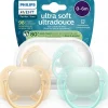 Philips avent smoczek uspokajający ultra soft 0-6m 2szt + etui
