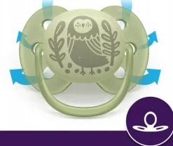Philips avent smoczek uspokajający ultra soft 6-18m 2szt + etui