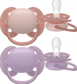 Philips avent smoczek uspokajający ultra soft 6-18m 2szt + etui