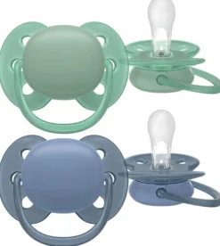 Philips avent smoczek uspokajający ultra soft 6-18m 2szt + etui