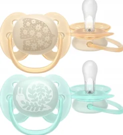 Philips avent smoczek uspokajający ultra soft 0-6m 2szt + etui