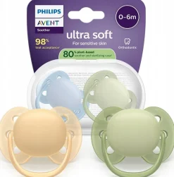 Philips avent smoczek uspokajający ultra soft boy 0-6m 2szt
